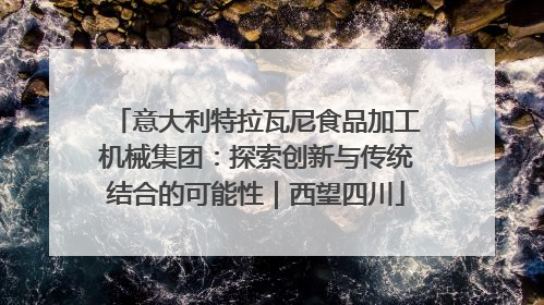 意大利特拉瓦尼食品加工机械集团：探索创新与传统结合的可能性｜西望四川